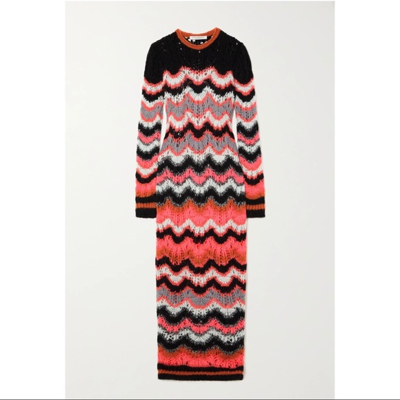 Philosophy Di Lorenzo Serafini Striped Open Knit Maxi Dress - SIZE IT38- NWT - Picture 3 of 6